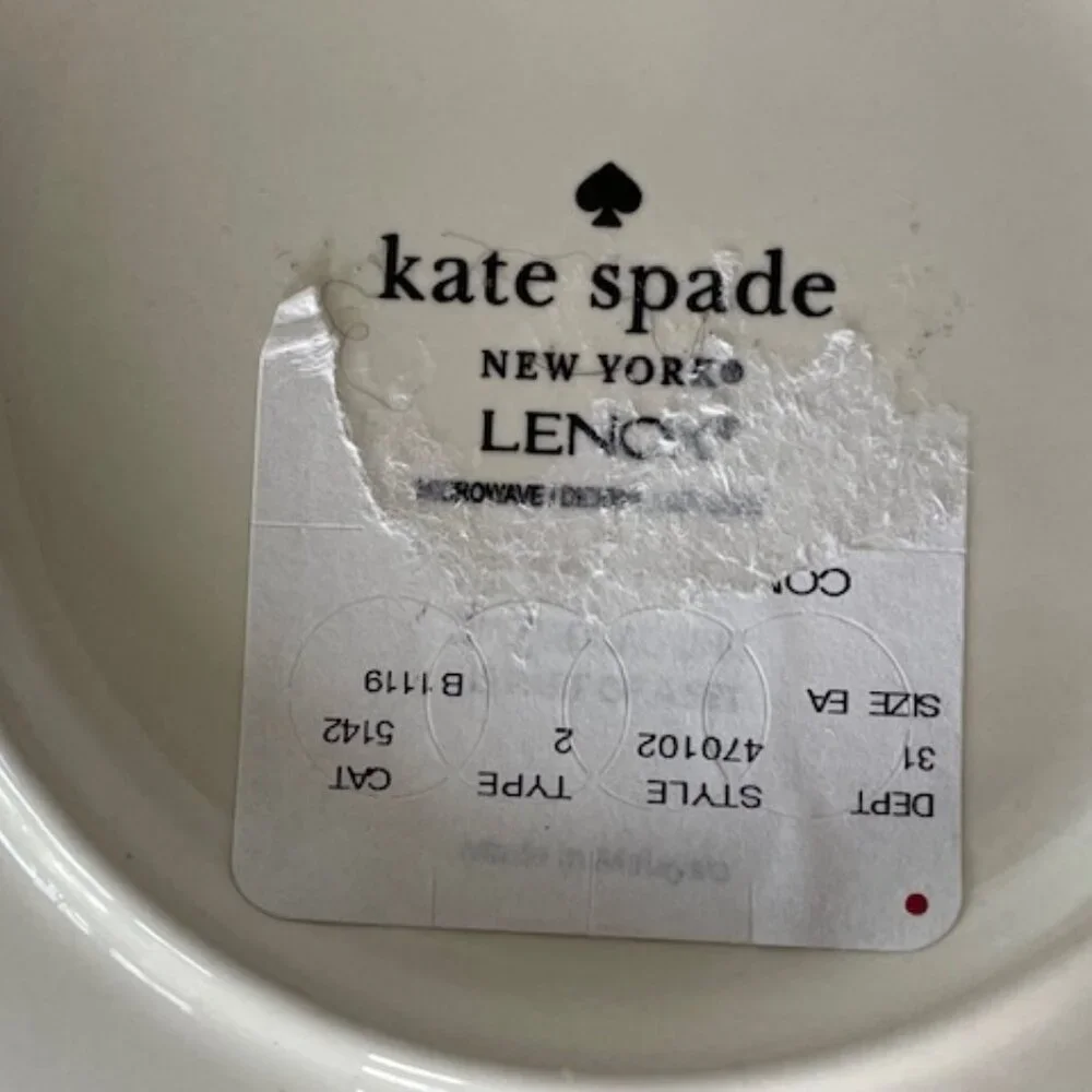 KATE SPADE Lenox All in Good Taste Deco Dot Gold Salad Plate 6